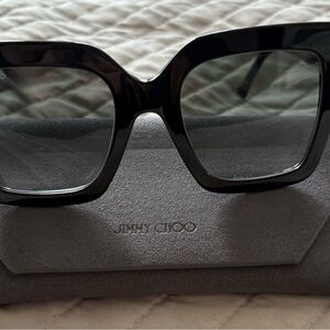 Jimmy Choo Glossy Black Square Sunglasses